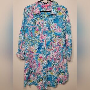 Lilly Pulitzer Swim Cover Up Shirtdress - Monaco - Postcards From Positano